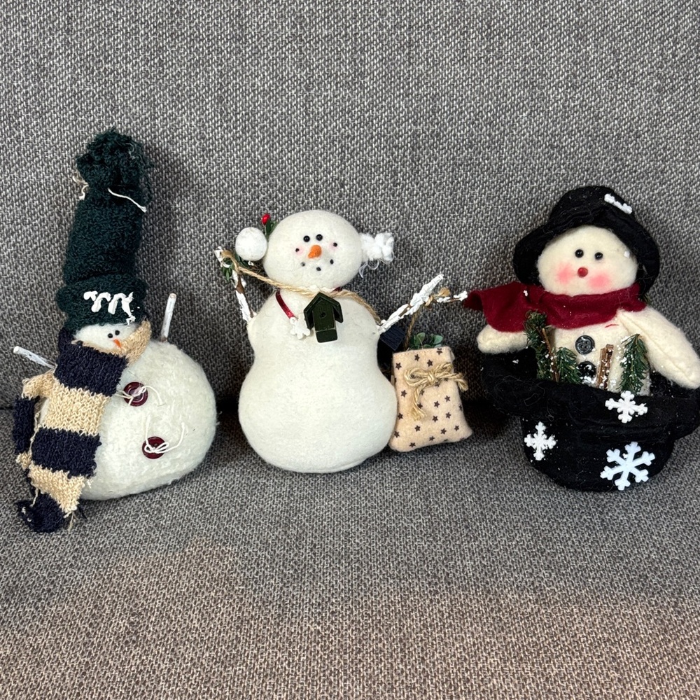 Festive Snowman Figurines Set
